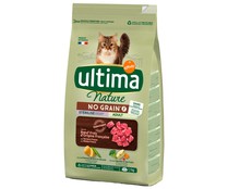 Alimento para gatos esterilizados con buey fresco ULTIMA NATURE 1,1 kg.