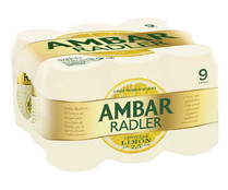 Cerveza y limón AMBAR RADLER pack 9 uds. x 33 cl.