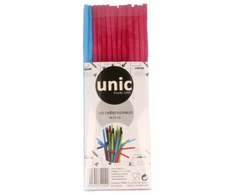 Estuche de 25 pajitas flexibles TRADESMA 1 unidad. Estuche de 25 pajitas flexibles TRADESMA 1 unidad.