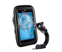 Soporte de teléfono para moto a espejo retrovisor MUVIT, funda con acceso a pantalla, impermeable, hasta 6,3".
