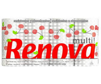 Papel de cocina RENOVA 4 uds. Papel de cocina RENOVA 4 uds.