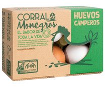 Huevos frescos de corral de clases M y L y categoria A CORRAL DE MONEGROS 6 uds.