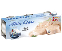 Atún claro al natural NACHO 3 x 80 ml.