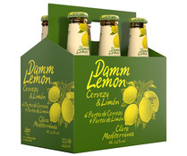 Cerveza con sabor a limón DAMM LEMON pack de 6 botellas de 25 centilitros - Alcampo