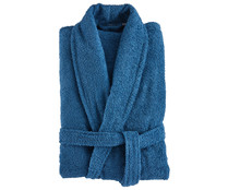 Albornoz de adulto talla XL, 380g/m², 100% algodón color azul marino, ACTUEL. Albornoz de adulto talla XL, 380g/m², 100% algodón color azul marino, ACTUEL.