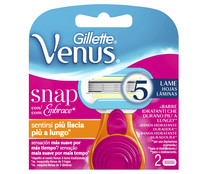 Recambio de cuchillas con 5 hojas y banda hidratante VENUS de Gillette 2 uds. Recambio de cuchillas con 5 hojas y banda hidratante VENUS de Gillette 2 uds.