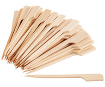 Pack de 50 brochetas de madera bambú de 9 cm. ACTUEL.