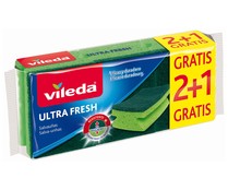 Estropajo Salvauñas Ultra Fresh VILEDA 2+1 uds.