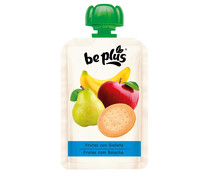 Bolsita de fruta con galleta, a partir de 6 meses BE PLUS 100 g.