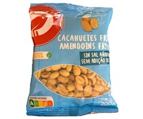 Cacahuetes fritos sin sal añadida PRODUCTO ALCAMPO 200 g.