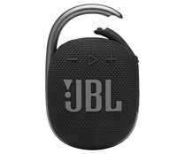 Mini altavoz JBL CLIP 4 por batería, hasta 10 horas de autonomía, color negro.
