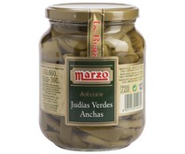 Judías verdes anchas MARZO frasco de 360 g.
