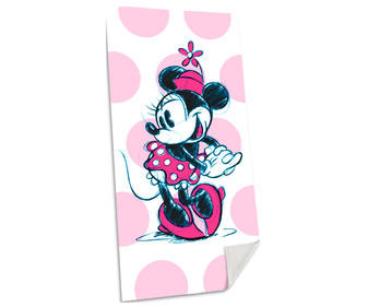 Toalla de playa infantil tejido velour, diseño Minnie, 70x140cm., DISNEY. Toalla de playa infantil tejido velour, diseño Minnie, 70x140cm., DISNEY.