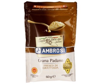 Queso rallado grana padano AMBROSI 60 g. Queso rallado grana padano AMBROSI 60 g.