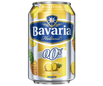Cerveza sabor piña 0,0% alcohol lata de 33 centilitros Cerveza sabor piña 0,0% alcohol lata de 33 centilitros