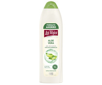Gel para baño o ducha con textura crema, Aloe vera y sales minerales LA TOJA 800 ml.