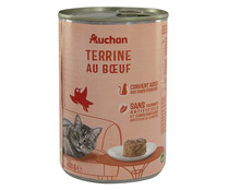 Alimento para gatos de paté de buey PRODUCTO ALCAMPO 400 g.
