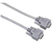 Cable QILIVE de VGA macho a VGA macho, de 1,8 metros, terminales plateados, color gris.