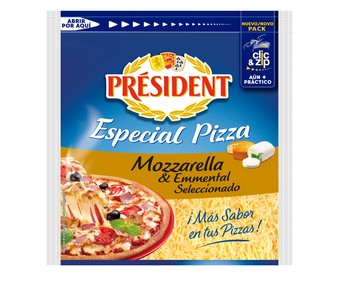 Queso rallado mozzarella y Emmental PRÉSIDENT 150 g. Queso rallado mozzarella y Emmental PRÉSIDENT 150 g.
