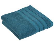 Toalla lisa de lavabo, 100% algodón, densidad de 500g/m², color azul, ACTUEL.