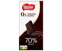 Chocolate negro 70% cacao sabor intenso sin azúcares añadidos NESTLÉ 125 g. 