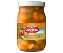 Aceitunas con aliño gazpacha CARBONELL 450 g.