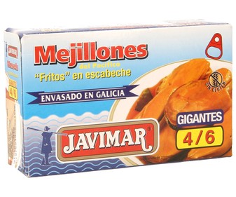 Mejillones escabeche JAVIMAR lata de 68 g. Mejillones escabeche JAVIMAR lata de 68 g.