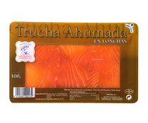 Trucha ahumada en lonchas AHUMADOS DOMINGUEZ 100 g.