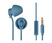 Auricular botón HAMA con cable de color azul.