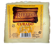 Cuña de queso curado elaborado de forma artesanal RIBETO 375 g.