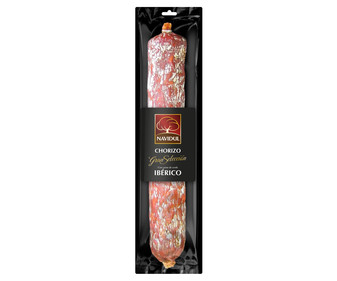 Chorizo con carne de cerdo ibérico NAVIDUL Gran selección 225 g. Chorizo con carne de cerdo ibérico NAVIDUL Gran selección 225 g.