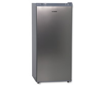 Congelador vertical ROMMER CV122A+INOX, clasificación energética: F, H:125cm, A: 54,5cm, F: 56,5cm, capacidad total: 130L.