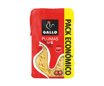 Pasta pluma nº 6 GALLO paquete de 900 g.