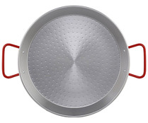 Paellera de acero pulido 30cm para cocina de gas, METALTEX.