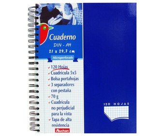 Cuaderno A4 con cuadrícula de 5x5 milímetros Cuaderno A4 con cuadrícula de 5x5 milímetros