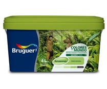 Pintura para paredes monocapa BRUGUER Colores del mundo Amazonas Verde Natural, 4L.