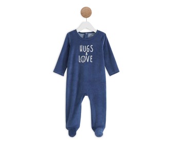 Pijama pelele de terciopelo para bebé IN EXTENSO, talla 80. Pijama pelele de terciopelo para bebé IN EXTENSO, talla 80.
