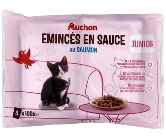 Pienso húmedo para gatitos con salmón PRODUCTO ALCAMPO 4 x 100 g. Pienso húmedo para gatitos con salmón PRODUCTO ALCAMPO 4 x 100 g.