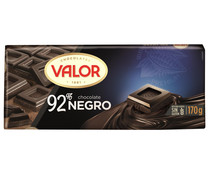 Chocolate negro 92% sin gluten VALOR 170 g. 