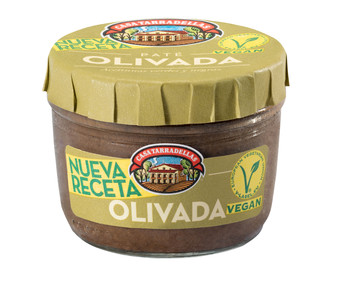 Paté de aceitunas negras (olivada) CASA TARRADELLAS frasco de 125 g. Paté de aceitunas negras (olivada) CASA TARRADELLAS frasco de 125 g.