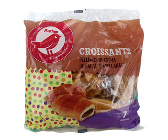 Croissants rellenos de crema de cacao y avellanas PRODUCTO ALCAMPO 315 g. Croissants rellenos de crema de cacao y avellanas PRODUCTO ALCAMPO 315 g.