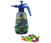 Pack de 250 globos de agua de colores más botella infladora, JUGUETE EXTERIOR.