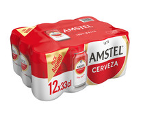 Cervezas AMSTEL 100 % MALTA  pack 12 uds, de 33 cl. - Alcampo