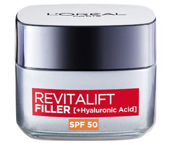 Crema de día rellenadora de arrguas y con FPS 50 L´OREAL PARIS Revitalift filler 50 ml.