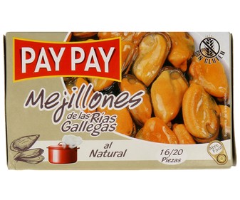 Mejillones al natural lata de 70 gramos Mejillones al natural lata de 70 gramos