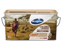 Pintura para paredes monocapa BRUGUER Colores del mundo Kenia Marrón Intermedio, 4L.
