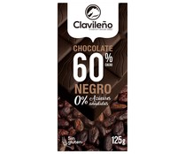 Chocolate extrafino negro sin azúcares añadidos CLAVILEÑO 125 g.