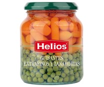 Guisantes extrafinos y zanahorias HELIOS frasco de 230 g.