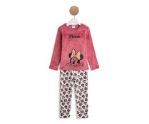 Pijama Coral Fleece para niña DISNEY Minnie Mouse, talla 6.