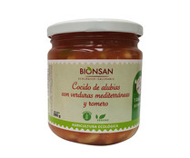 Cocido de alubias con verduras Mediterráneas y romero ecológico BIONSAN 280 g.